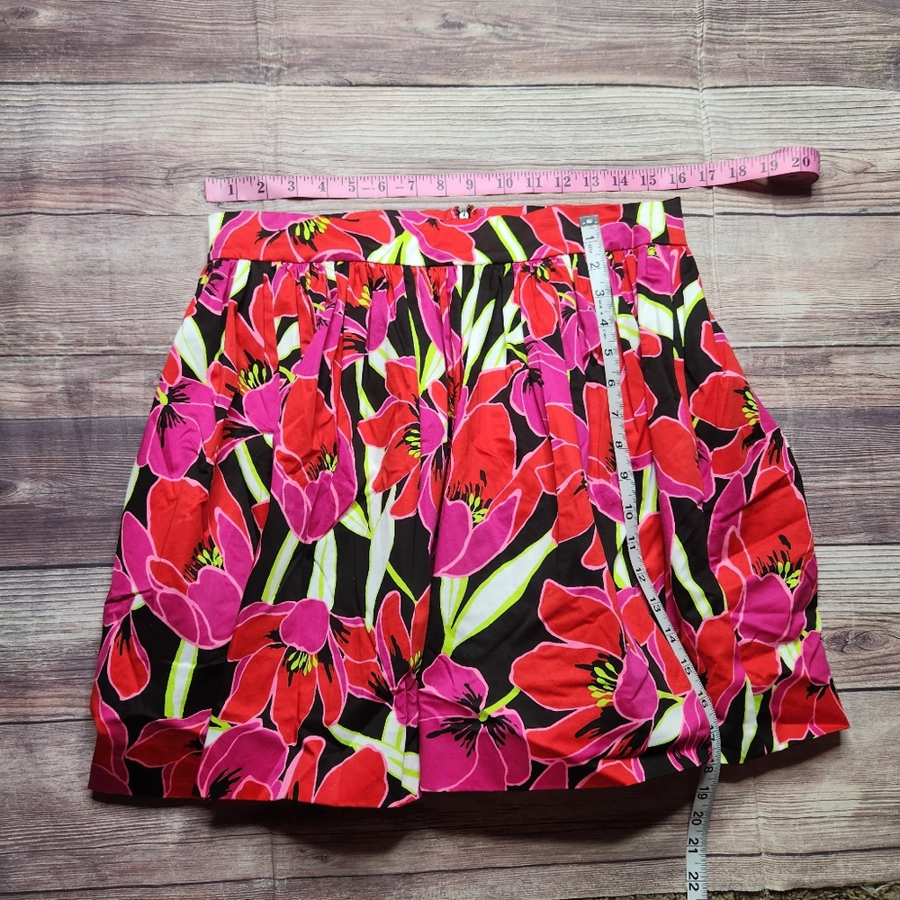 Kate Spade York Tropical Floral Pink Coreen Rio De Janeiro Flare Circle Skirt - Picture 6 of 9